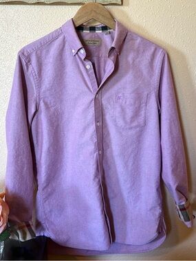 Burberry Pink  Button-Down Oxford Shirt - Men's
